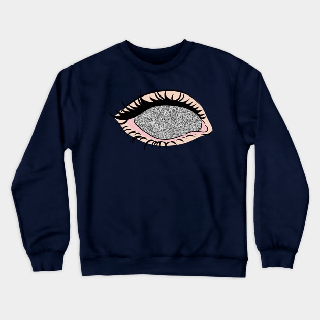 White Noise Eye Crewneck Sweatshirt by saradaboru